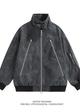 Men's Autumn Winter High Quality Fashion Brand American Retro Motorcycle Clothing Coat